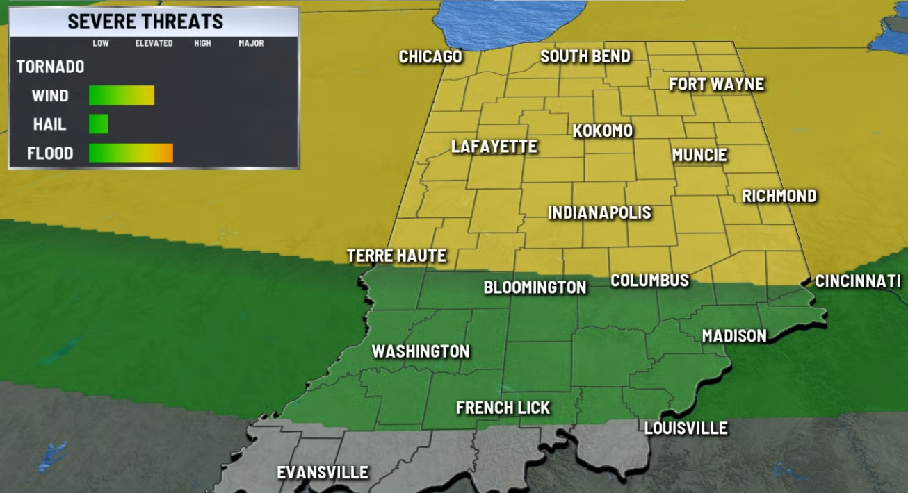 Central Indiana Faces Soaking Weekend with Strong Storms, Flooding Possible