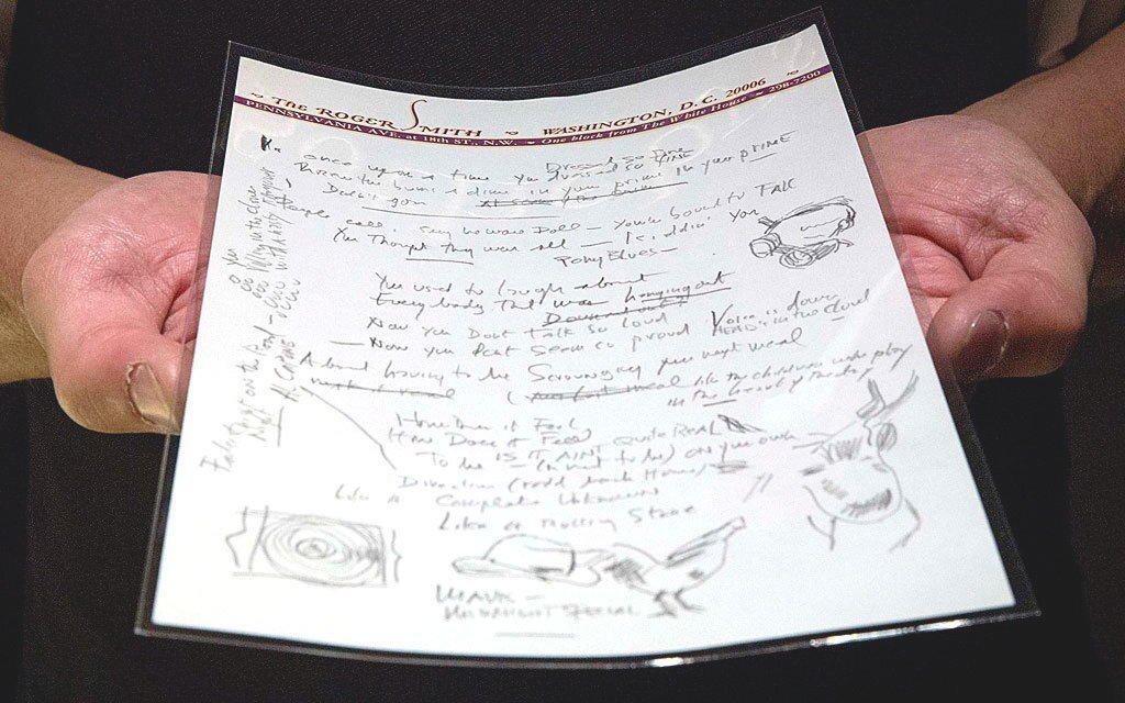 4 of the Most Expensive Song Lyrics Ever Sold at Auction