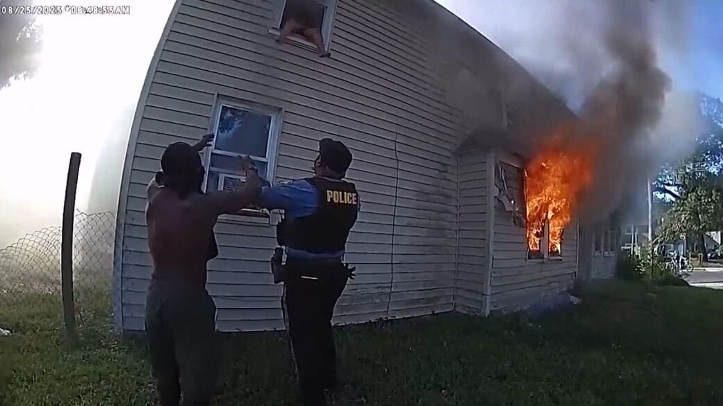 Heroic Rescue: New Jersey Boy Escapes Fire by Jumping From 2nd Floor Into Arms of Police and Neighbor