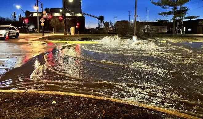 Severe Water Main Break Disrupts Downtown Iowa City