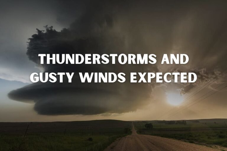 Thunderstorms and Gusty Winds Expected