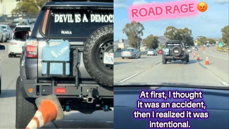 California Driver With ‘Devil Is a Democrat’ Sticker Caught Swerving Through Highway Cones in Viral Video