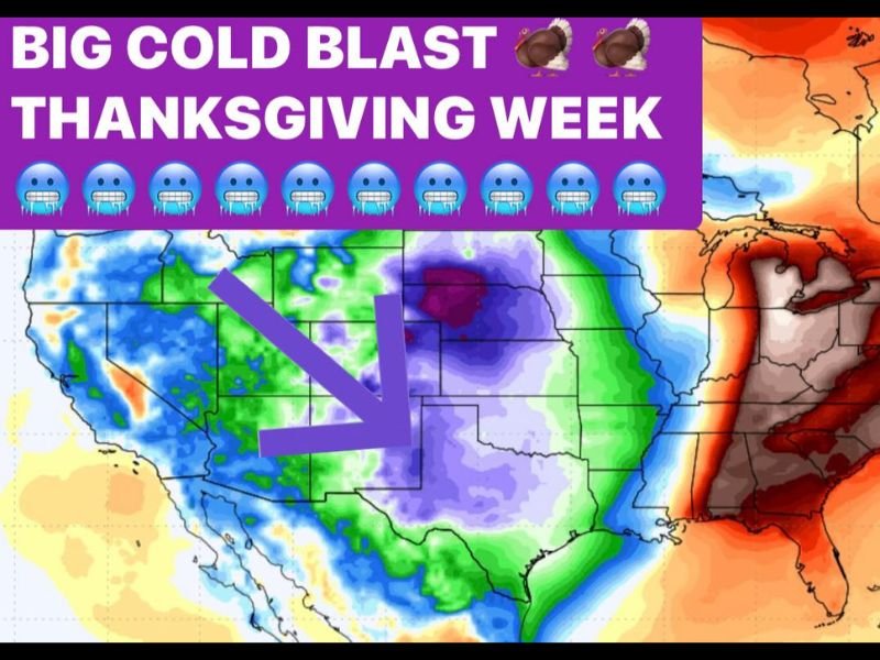 Major Cold Blast Expected Across U.S. During Thanksgiving Week: Temperatures Could Plummet Nationwide
