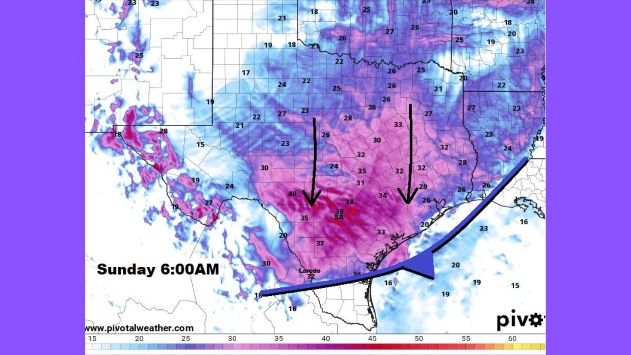 Powerful Arctic Front Set to Sweep Texas With 35–45 mph Gusts and Freezing Temperatures by Early Sunday