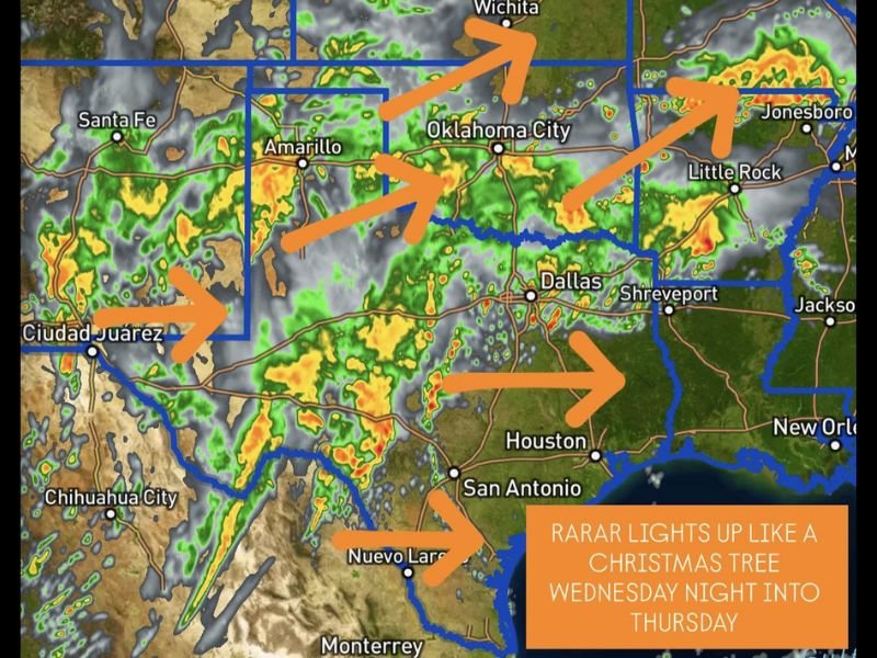 Texas, Oklahoma, New Mexico, and Colorado Prepare as Radar Set to ‘Light Up Like a Christmas Tree’ Wednesday Night