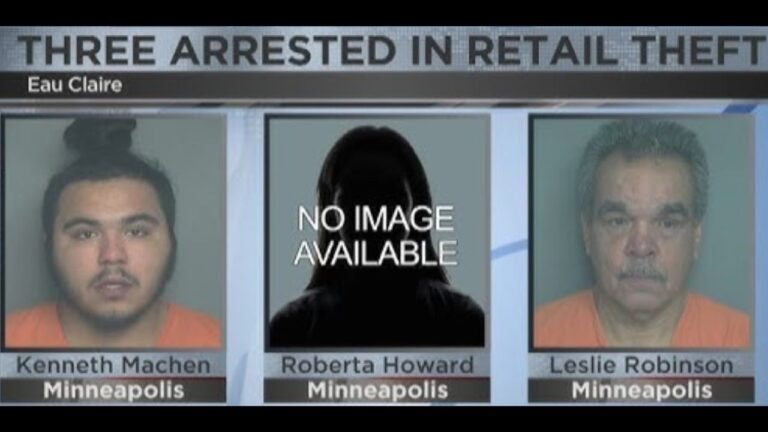Trio Accused of Stealing $150,000 in Goods from Wisconsin and Minnesota Stores Arrested in Eau Claire