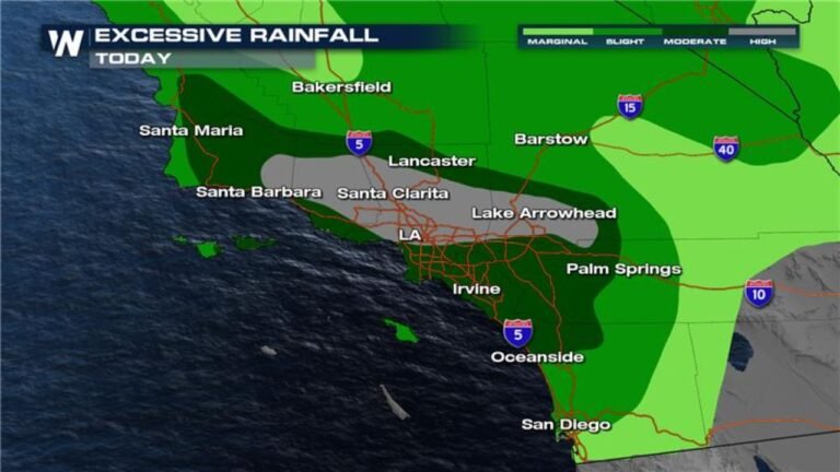 California Faces High-Risk Flash Flood Threat as Powerful Storm Soaks Los Angeles Metro and Southern California