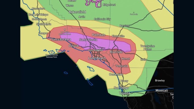 California Faces High Risk of Catastrophic Flooding as Excessive Rainfall Targets Southern Counties