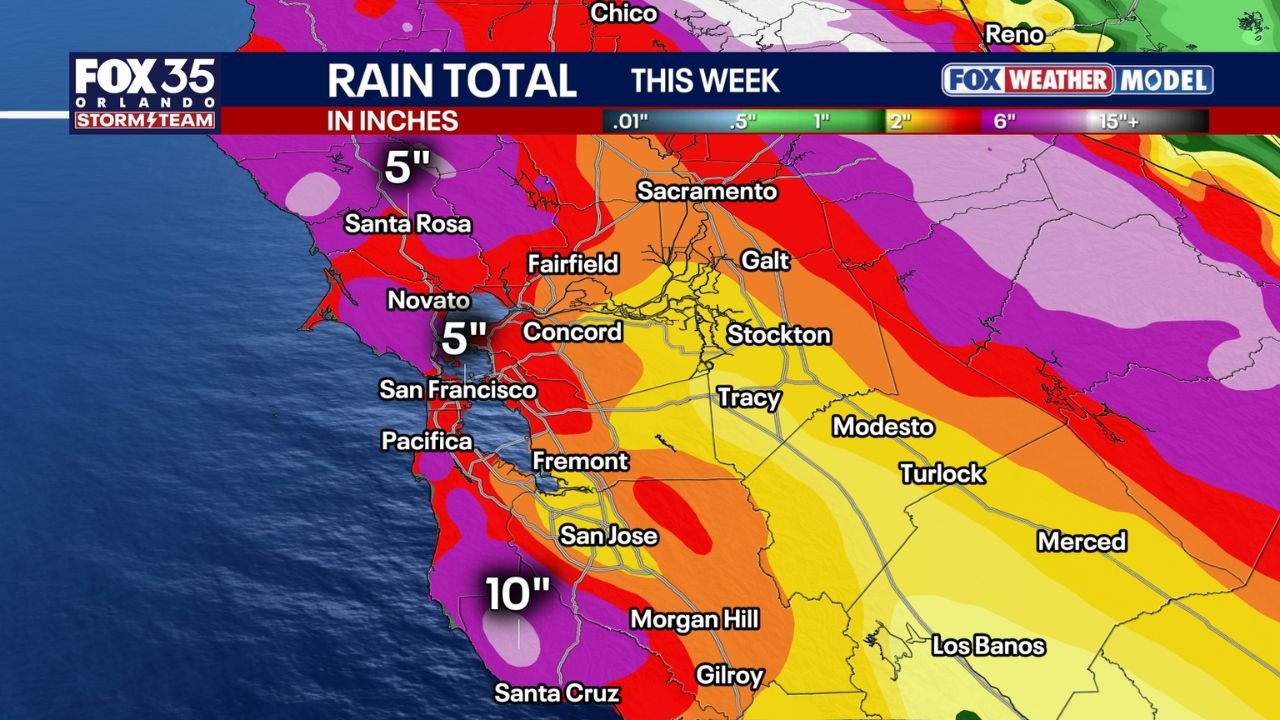 California Storm Brings Flood Watches to the North Bay as Heavy Rain and 45-MPH Winds Impact the Bay Area
