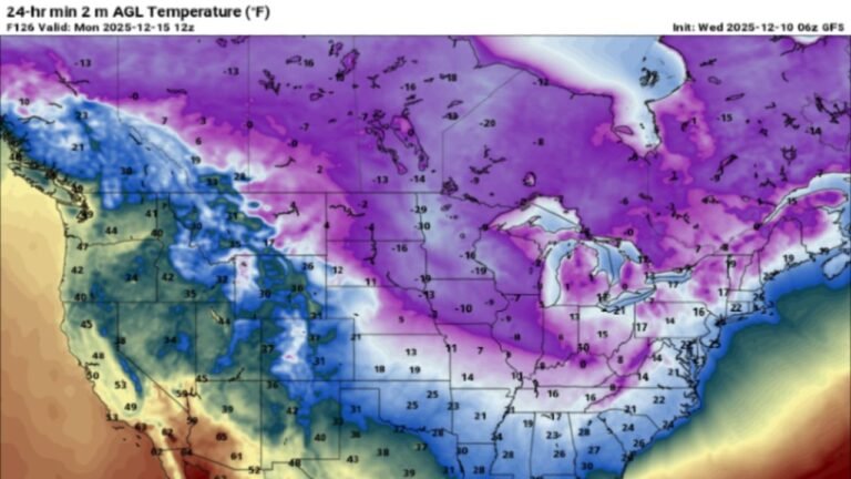 Dangerous Arctic Cold Surge Set to Slam the Northeast With Temperatures 20–40 Degrees Below Normal