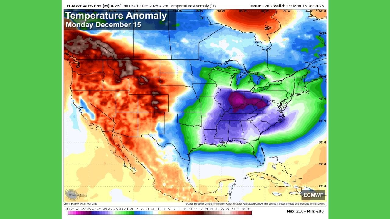 Deep South Cold Blast to Hit Alabama as Teens Expected Monday Morning, Followed by Major Warmup Before Christmas