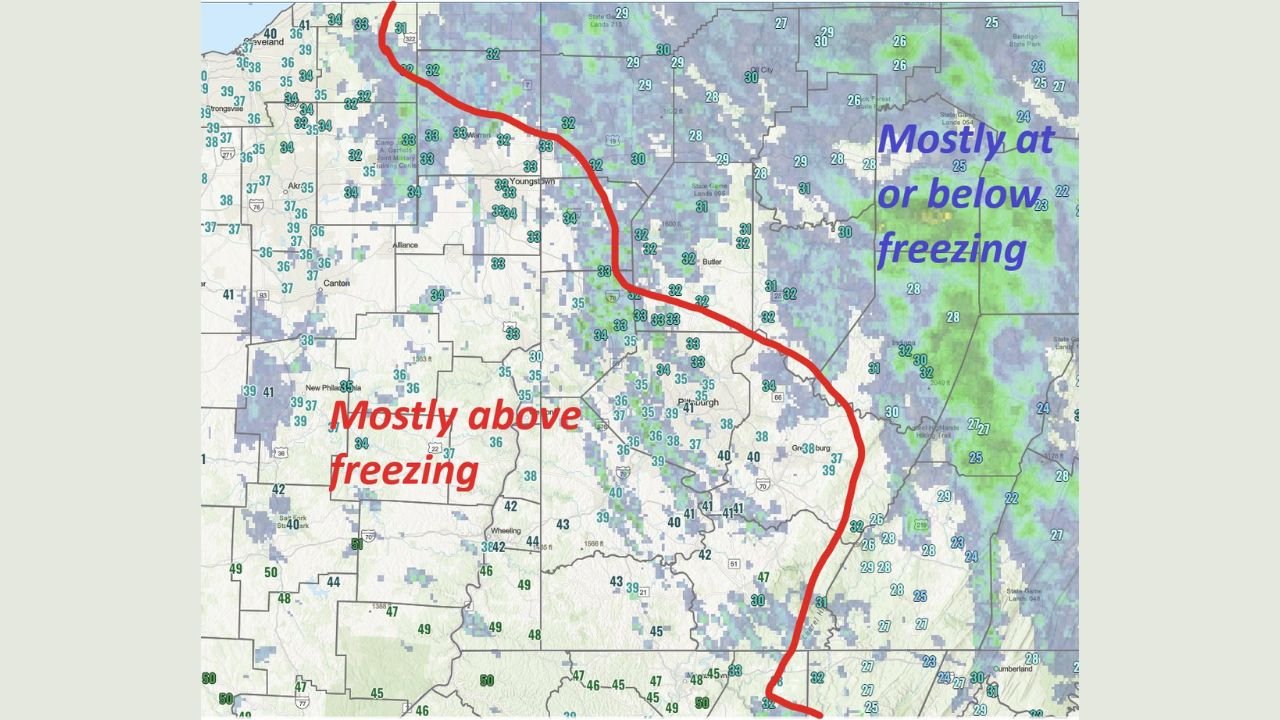 Freezing Rain Threat Persists Across Pennsylvania as Winter Weather Advisory Targets Areas North and East of Pittsburgh