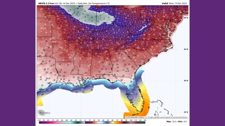 Illinois, Indiana, Kentucky, and Ohio Brace for Record-Breaking Cold Monday as Temperatures Plunge Into Single Digits