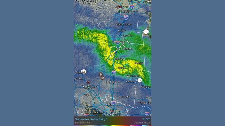 Intense Lake-Effect Snow Band Slams Upstate New York With 5–6 Inches Per Hour Rates Near Lake Ontario