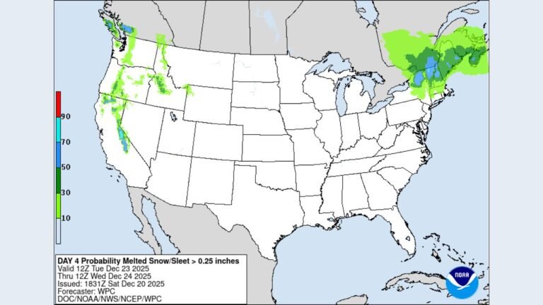 Light Snow Targets New York and Connecticut Late Monday Night, With Limited Impacts Extending Into New Jersey