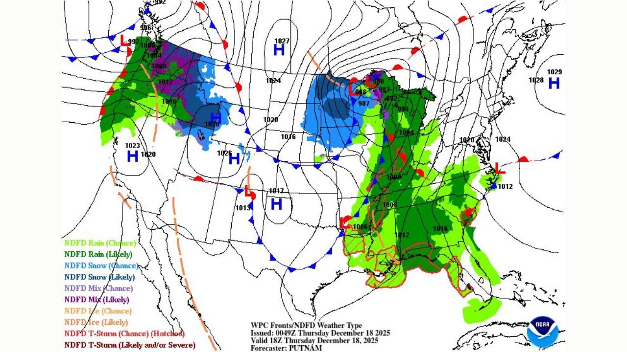 Major Multi-Region Storm to Impact the Upper Midwest, Great Lakes, East Coast, Oregon, and Northern California With Snow, High Winds, Thunderstorms, and Flooding