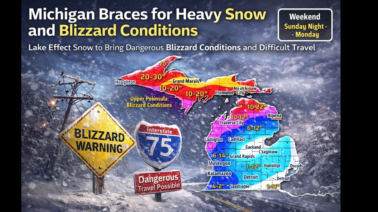 Michigan Braces for Crippling Lake-Effect Snow as Blizzard Conditions Threaten Travel Across Upper and Northern Lower Peninsula