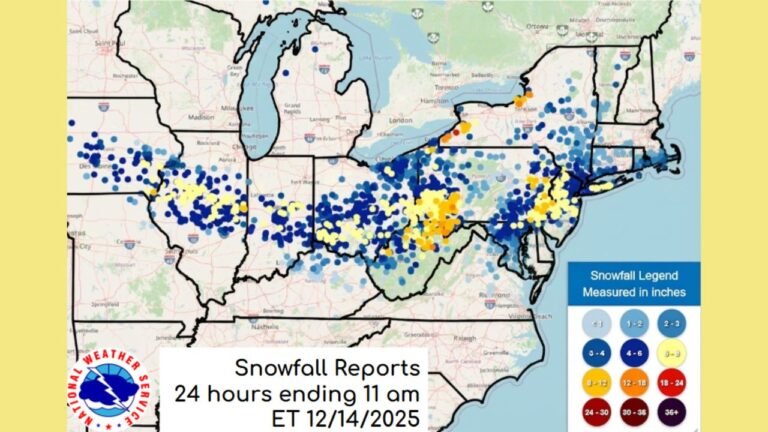 Midwest and Northeast Record Hundreds of Snowfall Reports as Widespread Winter System Drops Heavy Bands Across Multiple States