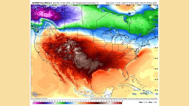Minnesota, Wisconsin, Iowa, Illinois, and Michigan to Face Extreme Arctic Blast Tonight With Temperatures 30–35 Degrees Below Average