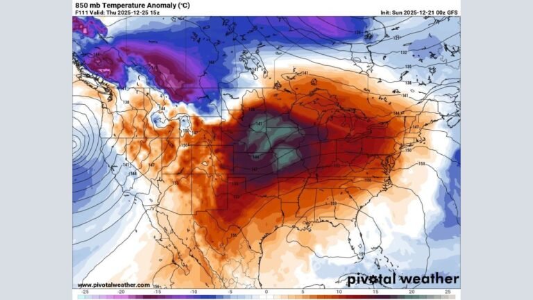Missouri, Illinois, Iowa, Kansas, and Oklahoma Face Historic Christmas Day Warmth as Over 100 Record Temperatures Are Expected