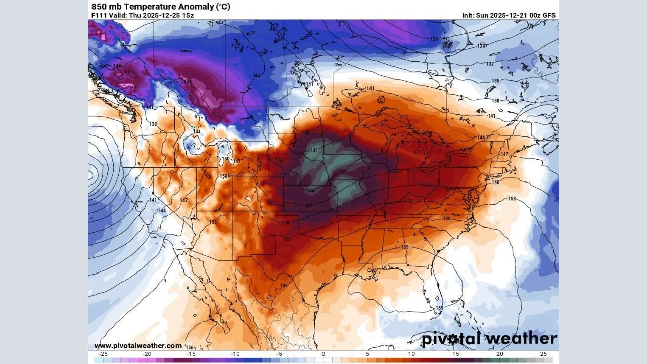 Missouri, Illinois, Iowa, Kansas, and Oklahoma Face Historic Christmas Day Warmth as Over 100 Record Temperatures Are Expected