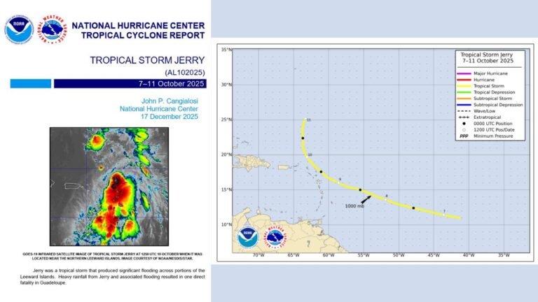 NHC Issues Final Report on Tropical Storm Jerry After Deadly Flooding in Guadeloupe and Significant Impacts to the Leeward Islands
