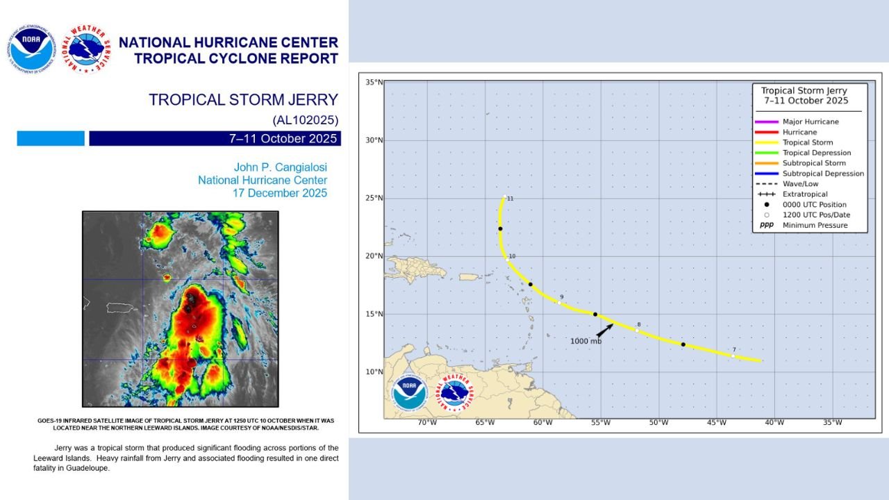 NHC Issues Final Report on Tropical Storm Jerry After Deadly Flooding in Guadeloupe and Significant Impacts to the Leeward Islands