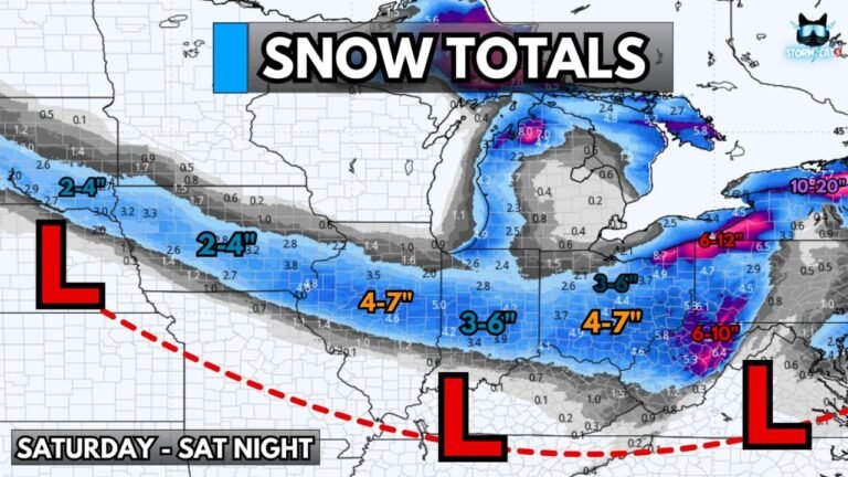 Nebraska, Iowa, Illinois, Indiana, Ohio, Pennsylvania, and West Virginia Set for Significant Winter Storm Bringing 2–10 Inches of Snow From Saturday Into Saturday Night
