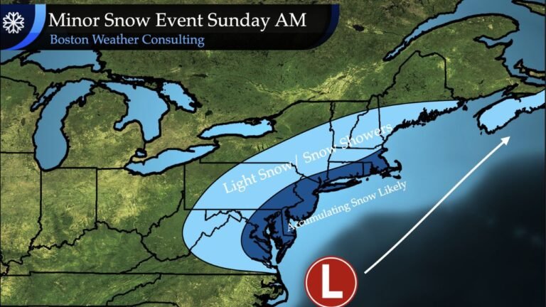 New Jersey, New York, and Massachusetts Set for First I-95 Snow of the Season Early Sunday Morning