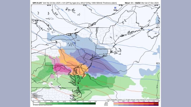 New York May See Accumulating Snow Late Friday Into Saturday as Storm Track Remains Uncertain