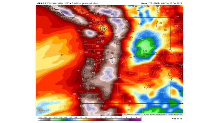 Pacific Northwest Prepares for 5–10 Inches of Rain as Oregon and Washington Face Days of Flood Risk