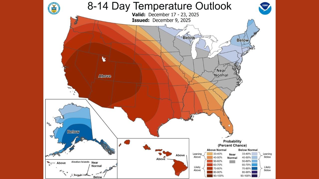 Texas, Arkansas, and Oklahoma to Face Sudden Temperature Crash Before Christmas as Strong Cold Front Sweeps Through Southern Plains