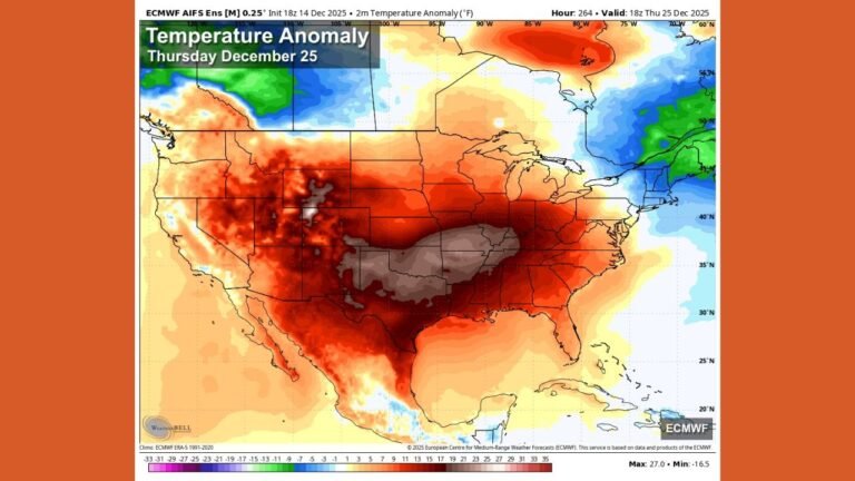 Texas, Oklahoma, Arkansas, Louisiana, Mississippi, Alabama, and Georgia Set for Unusually Warm Christmas Week as Major Pattern Flip Surges Across the Central and Southern U.S.