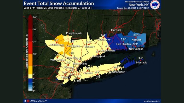 Winter Storm to Impact New York, New Jersey, and Connecticut Late Friday Into Saturday With Heavy Snow and Hazardous Travel