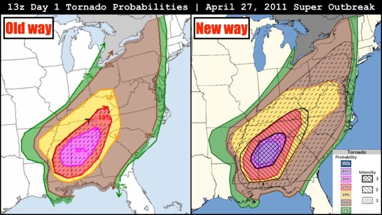 Alabama, Mississippi, Tennessee, Georgia and Kentucky Could See Clearer Severe Weather Warnings as SPC Rolls Out Major Outlook Changes