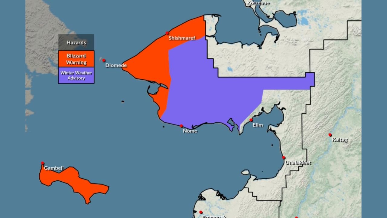Alaska Faces Dangerous Ground Blizzard Conditions as Bering Strait and St. Lawrence Island Remain Under Blizzard Warning