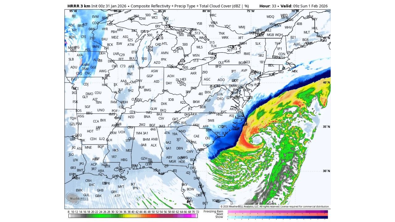 Arctic Cold Wave and Coastal Snow Threat Grip New Jersey, Pennsylvania, Delaware, Maryland and North Carolina Through the Weekend