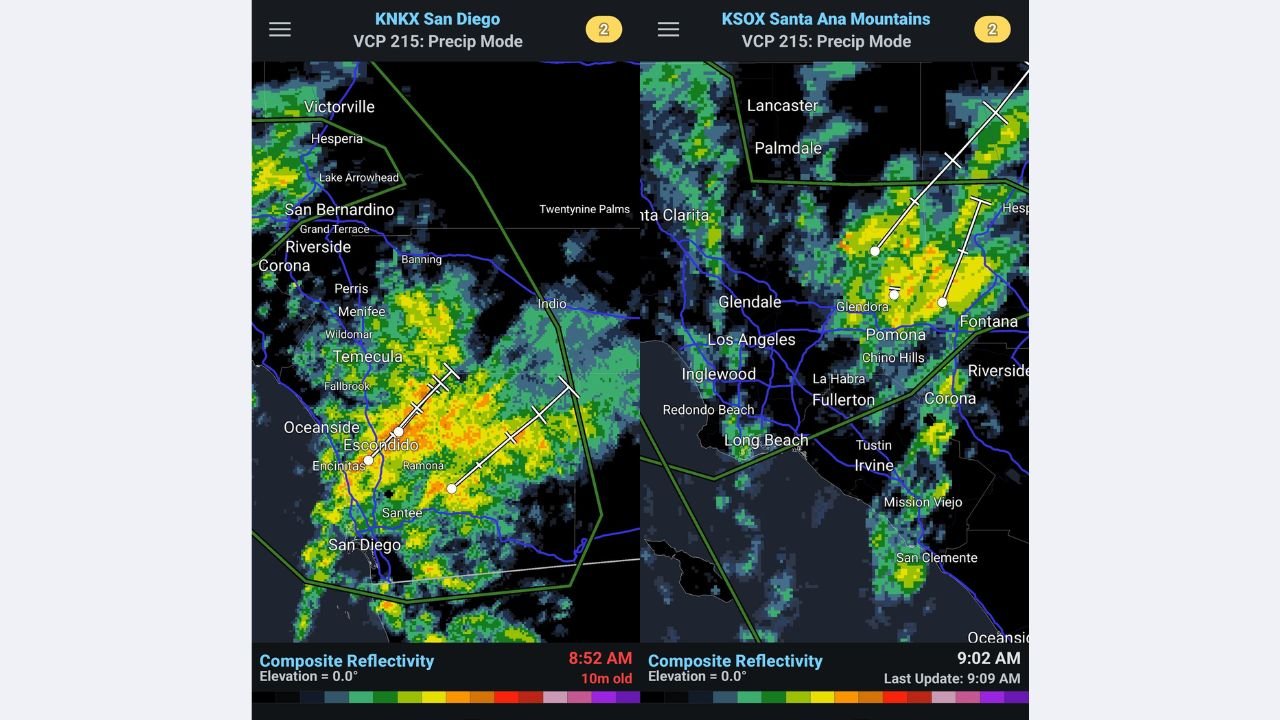 California Starts 2026 With Heavy Rain as San Diego and Southern California See Localized Flooding Concerns