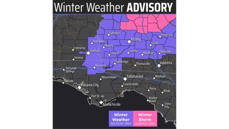 Georgia, North Carolina, and Alabama Face Rare Southern Snow Event as Light Accumulations and Travel Impacts Develop Sunday