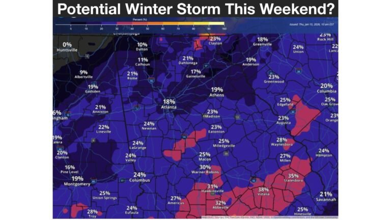 Georgia, South Carolina, North Carolina and Florida Face Uncertain Winter Storm and Arctic Cold Threat This Weekend