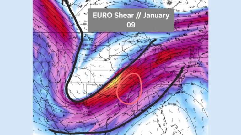 Gulf Coast to Mississippi Valley Faces Isolated Severe Storm Threat on January 9 as Strong Wind Shear Meets Limited Instability
