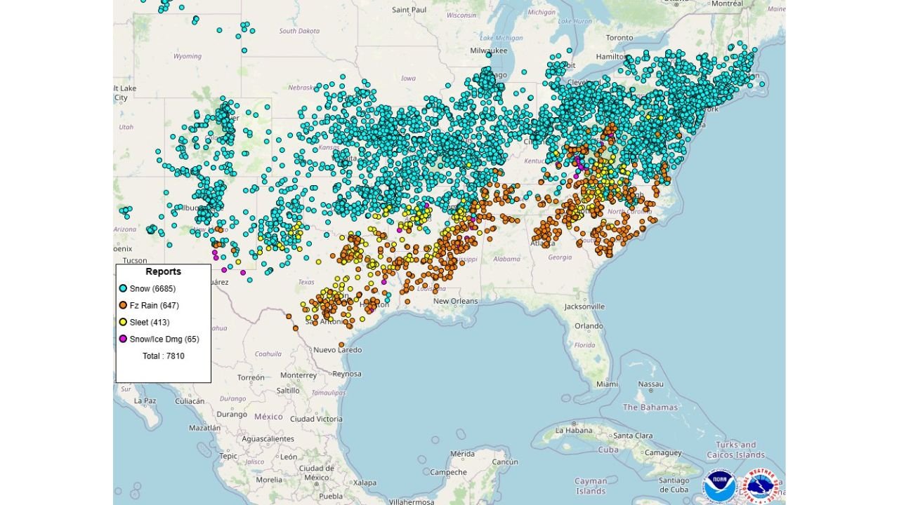 Historic U.S. Winter Storm Impacts Texas, Oklahoma, Arkansas, Missouri, Illinois, Indiana, Ohio, Pennsylvania, and New York as SPC Issues Record 26 Mesoscale Discussions