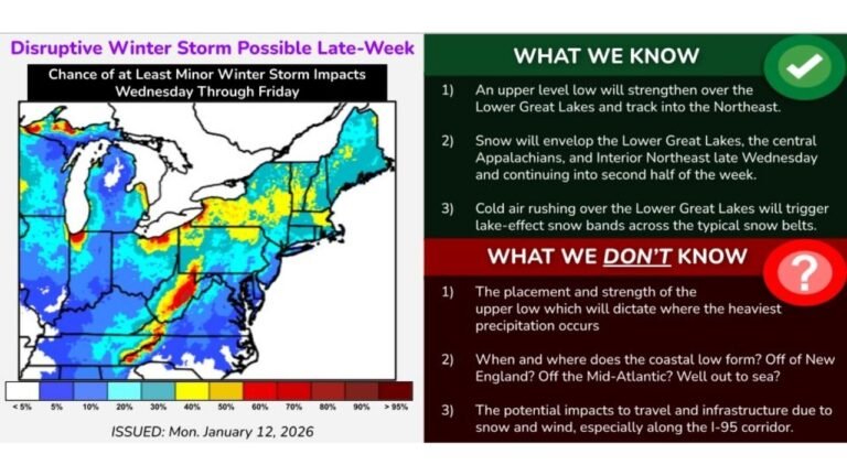Illinois, Michigan, Ohio, Pennsylvania and New York Face Potential Late-Week Winter Storm as Snow Targets Great Lakes and Appalachians