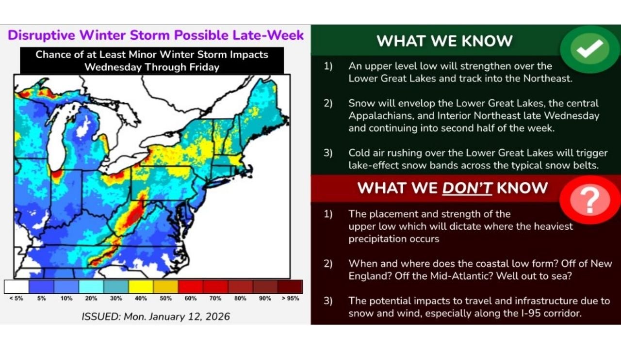 Illinois, Michigan, Ohio, Pennsylvania and New York Face Potential Late-Week Winter Storm as Snow Targets Great Lakes and Appalachians