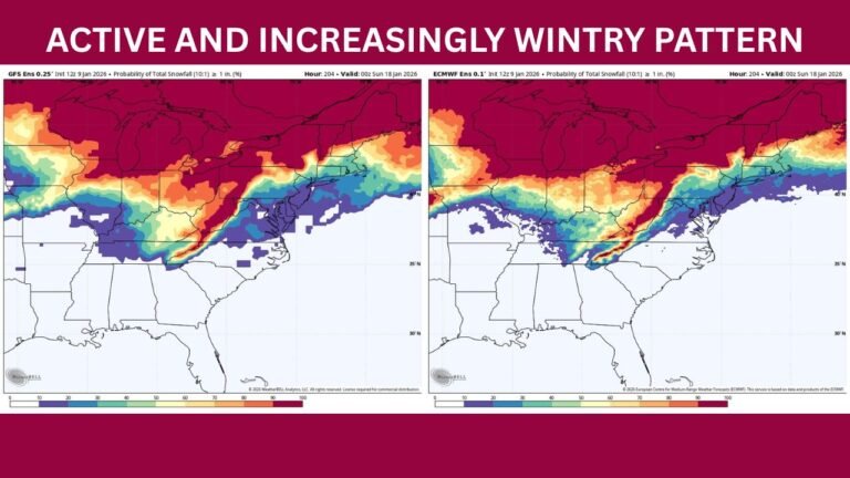 Illinois, Ohio, Pennsylvania, New York, and New England Could See Renewed Snow Potential as Mid-January Pattern Evolves