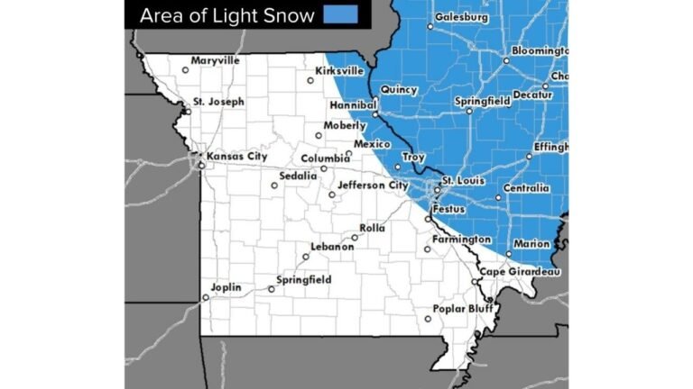 Illinois and Missouri Face Light Snow Thursday Night as NWS St. Louis Warns of Slick Bridges Into Friday Morning