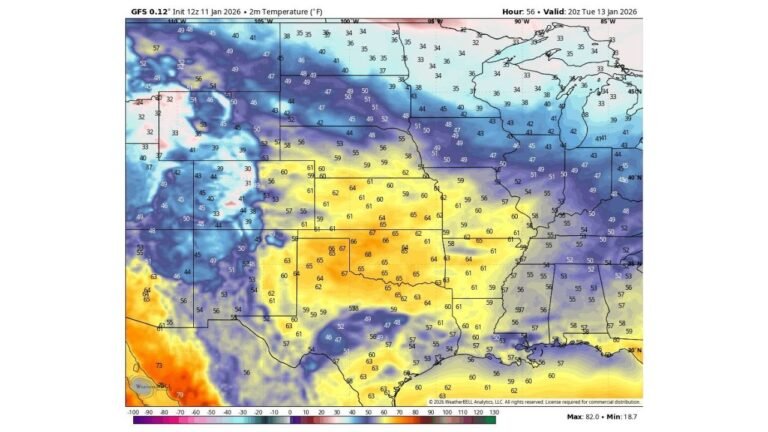 Kansas, Oklahoma, Missouri and Texas Brace for Spring-Like Warmth as January Temperatures Surge Into the 60s and 70s
