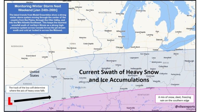 Major Winter Storm Signal Strengthens for Texas, Oklahoma, Arkansas, Missouri, Illinois, Indiana, Kentucky, Tennessee and Ohio With Snow, Ice and Sleet Risk Next Weekend