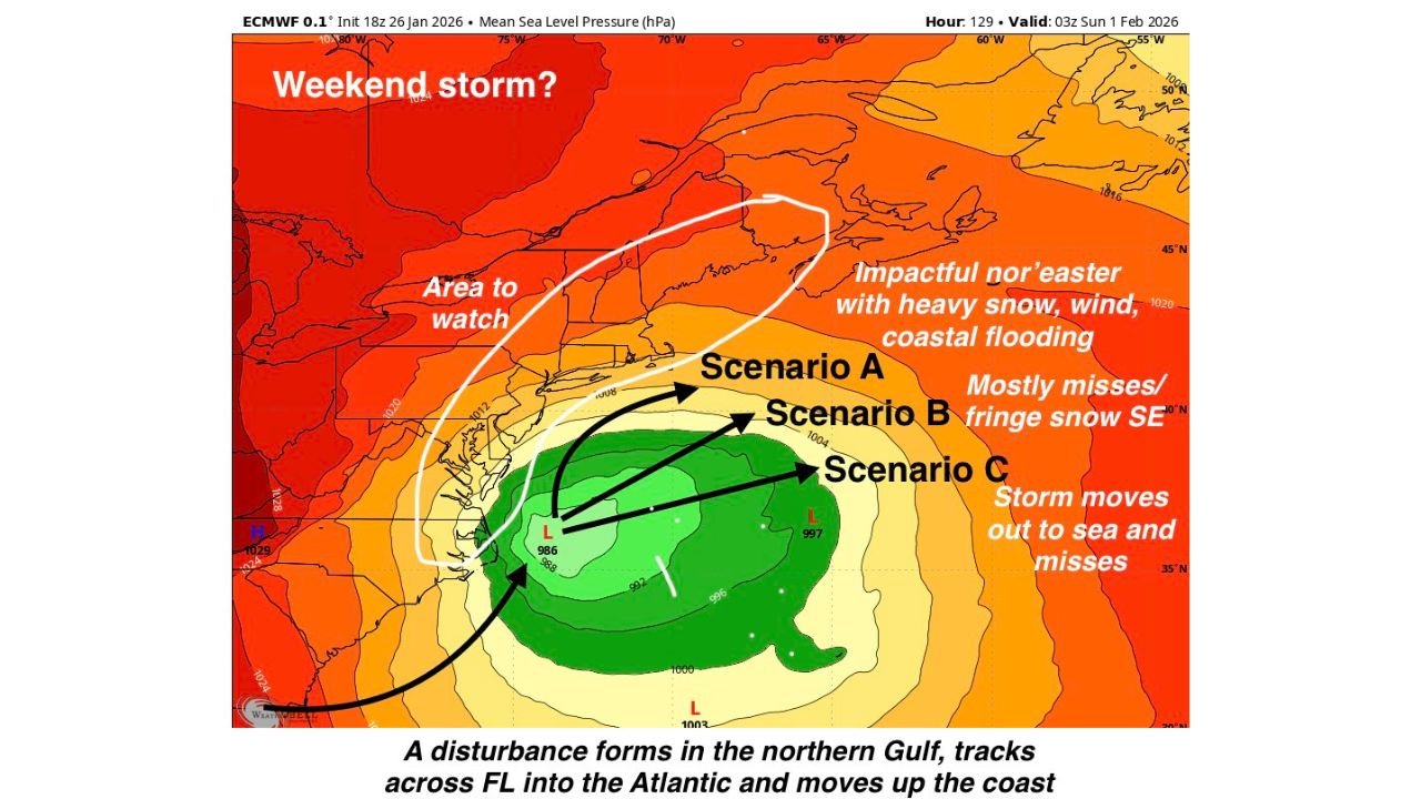Massachusetts, New York, New Jersey, Connecticut Brace for Potential Weekend Nor’easter as Models Hint at Heavy Snow, Wind, and Coastal Flooding
