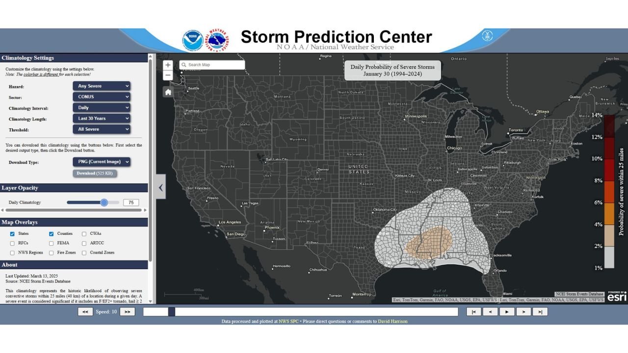 NOAA Launches New Severe Hazards Data Viewer Tracking 30 Years of Storm Risk Across Texas, Oklahoma, Florida, and the Southeast